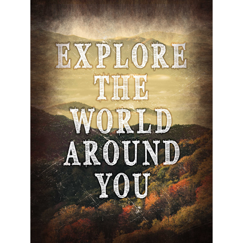 Explorez ce monde - reproduction sur toile tendue, L 18 po x H 24 po