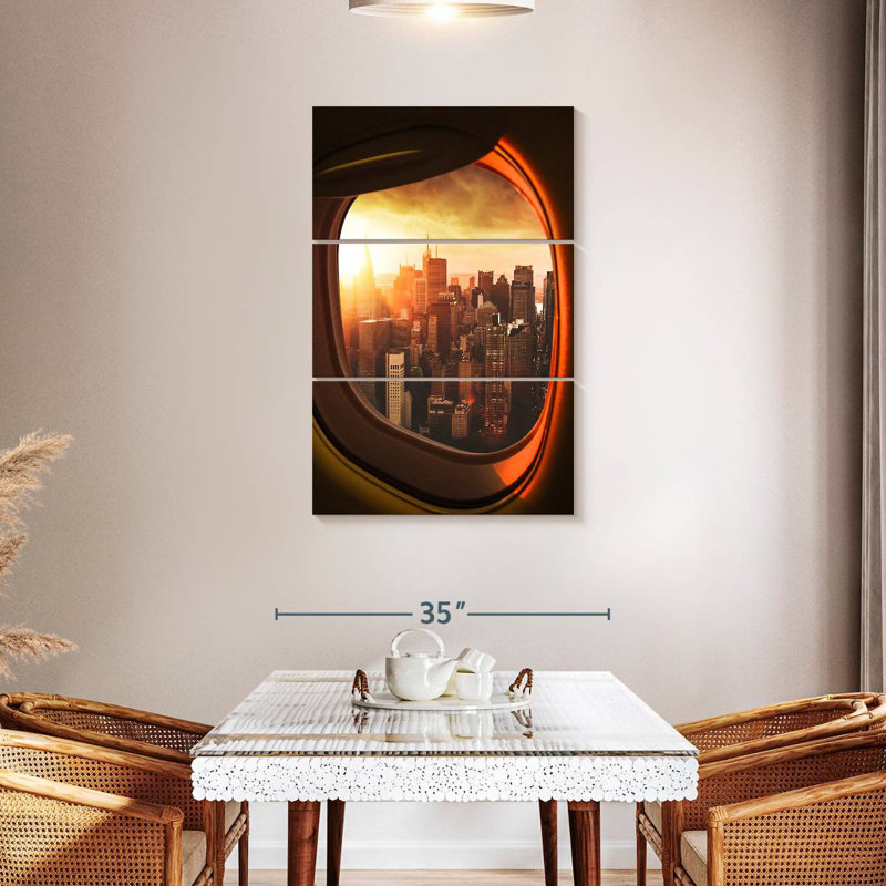 Nicci Manhattan From Plane Window, 45" H x 28" W