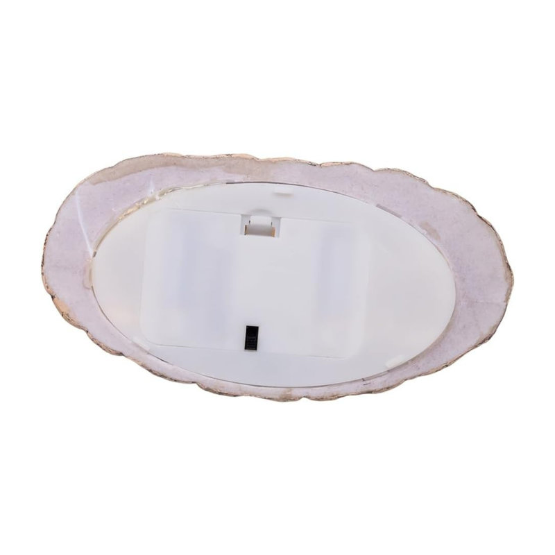 Crèche DEL Kurt Adler avec eau scintillante tournante, 20 cm