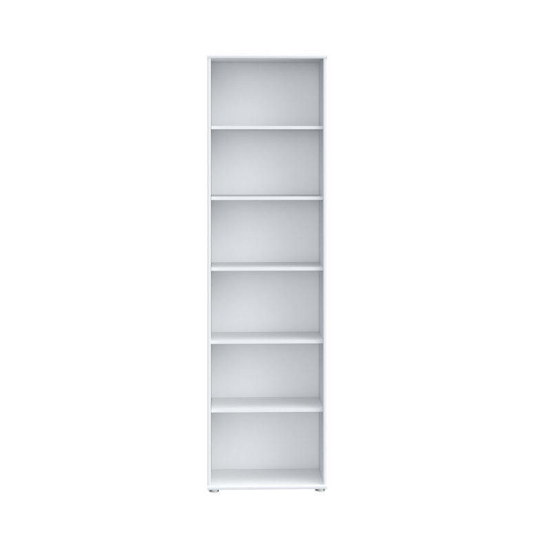 Frogerth 197.5cm H Standard Bookcase, 197.5cm H x 54cm W x 34.8cm D, White