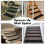 Tapis d'escalier antidérapant pour marches en bois d'intérieur, 15 paquets, noir