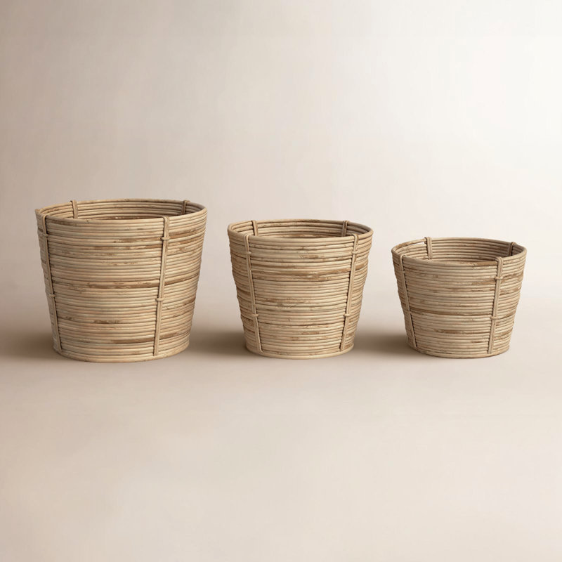 Ensemble de 3 paniers en rotin