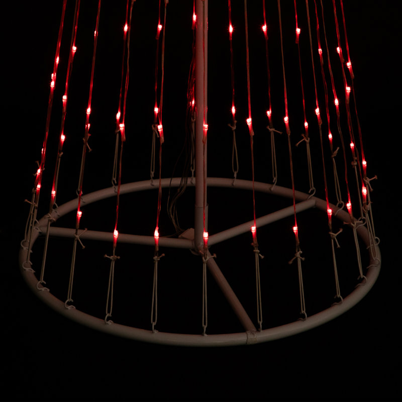 Décoration d'extérieur à DEL, H 72 po x l 28 po x p 28 po, Rouge