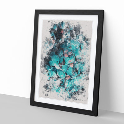 Teal Blue Hydrangeas - Picture Frame Painting