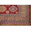 Tapis oriental rouge à motif géométrique Kazak rouge 6 x 9