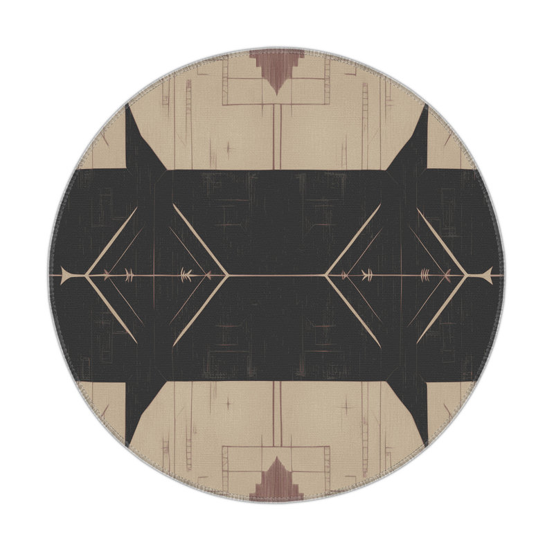 Crowned Flourish Indoor And Outdoor Area Rug, Round 5'