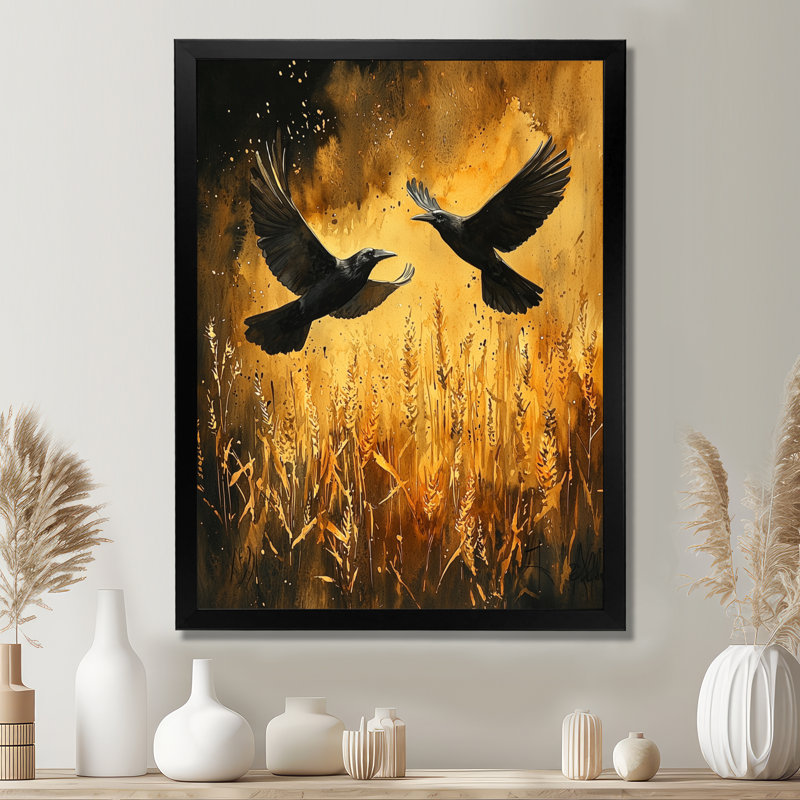Langevin - animaux, impressions sur toile, H 20 po x l 12 po, Reproduction encadrée sans passe-partout, Noir