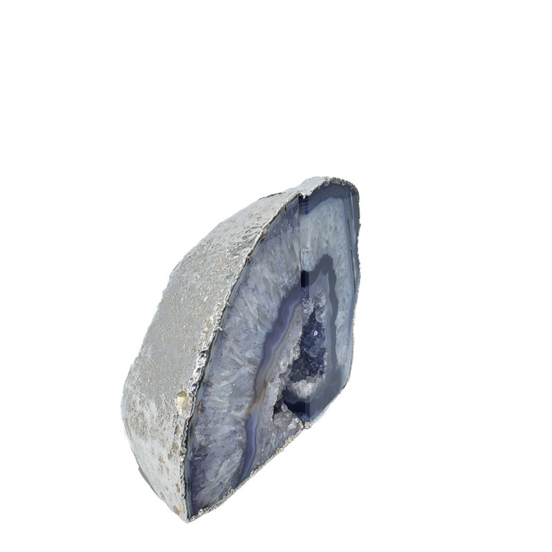 Serre-livres antidérapant Agate, Mauve / argenté, H 4,5 po x l 5,5 po x P 2 po