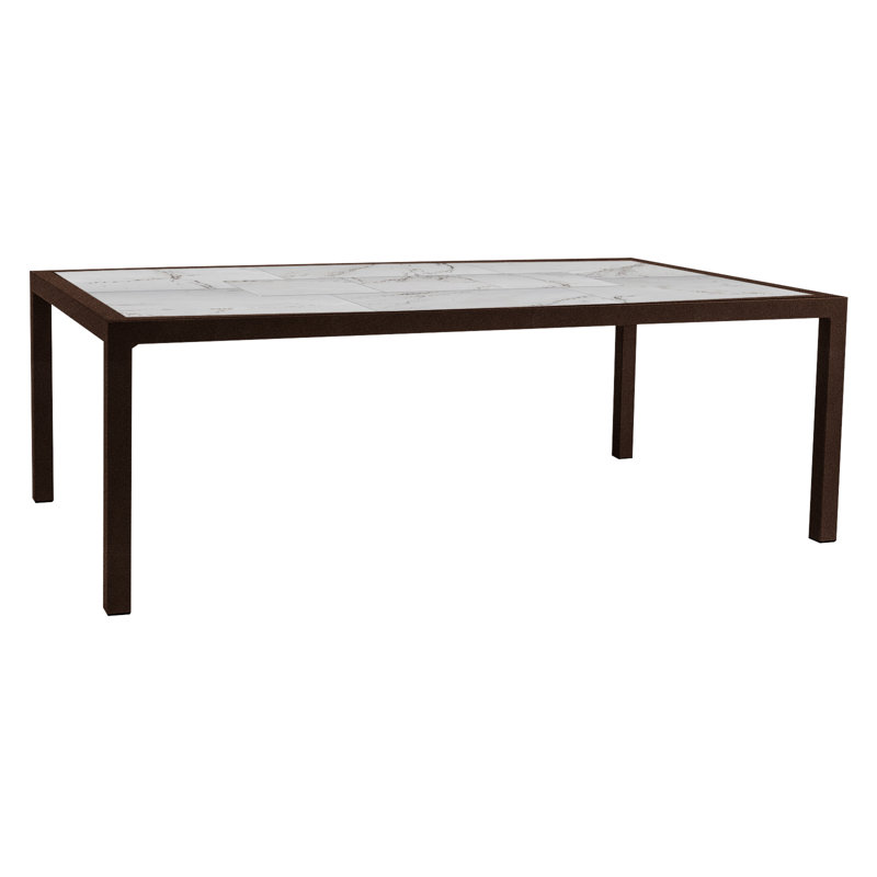 Quadra Outdoor Rectangle Dining Table, Copper Creek, Pallazo White