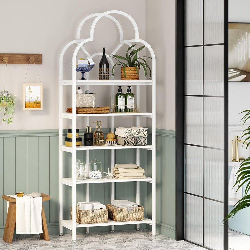 192.5 cm H x 75 cm W Steel Standard Bookcase, White