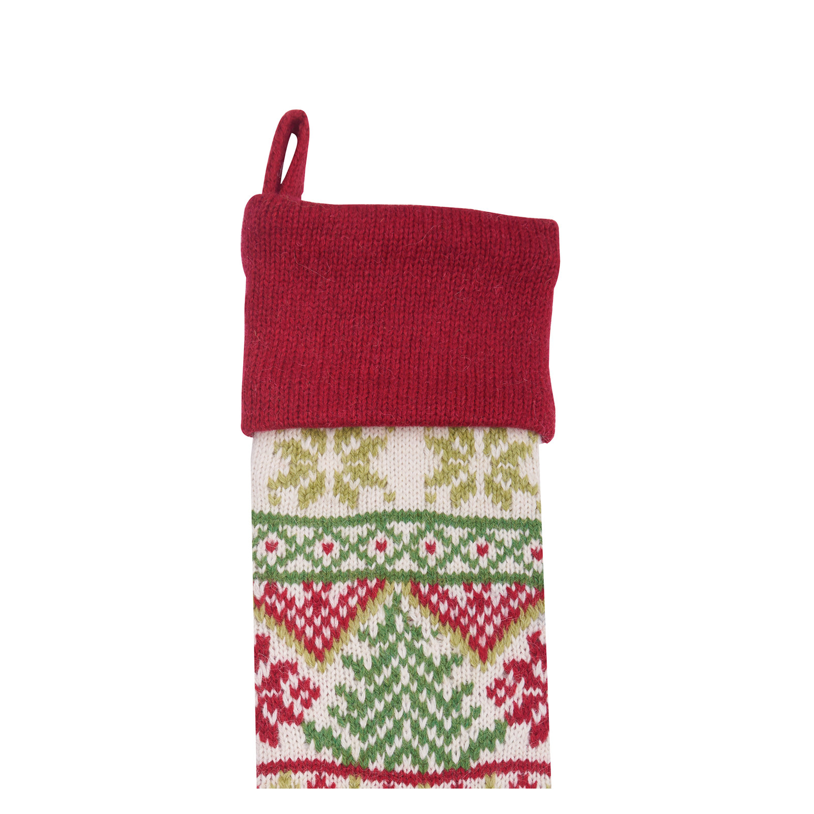 Holiday Tree Knit Stocking