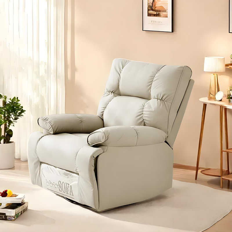 Simple fashion lazy rotation leisure sofa recliner, Beige
