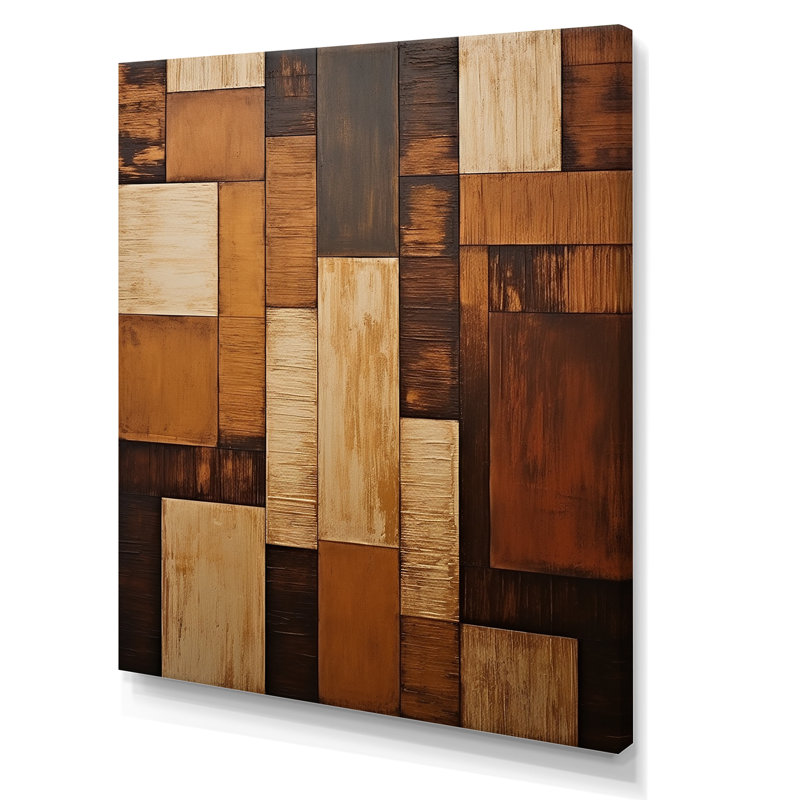 Bronze brillance Symetry I - formes abstraites, art mural, salon, Toile tendue, H 32 po x l 24 po x P 1 po