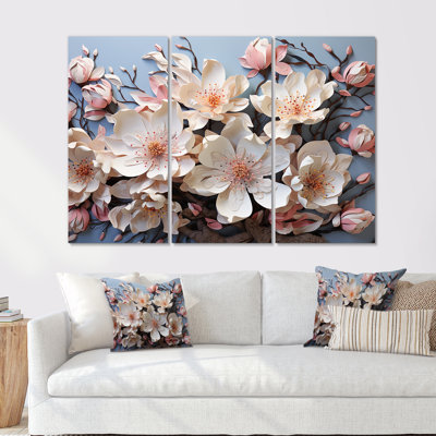 «Lavish Magnolia Tree II - Magnolias», ensemble d'art sur toile