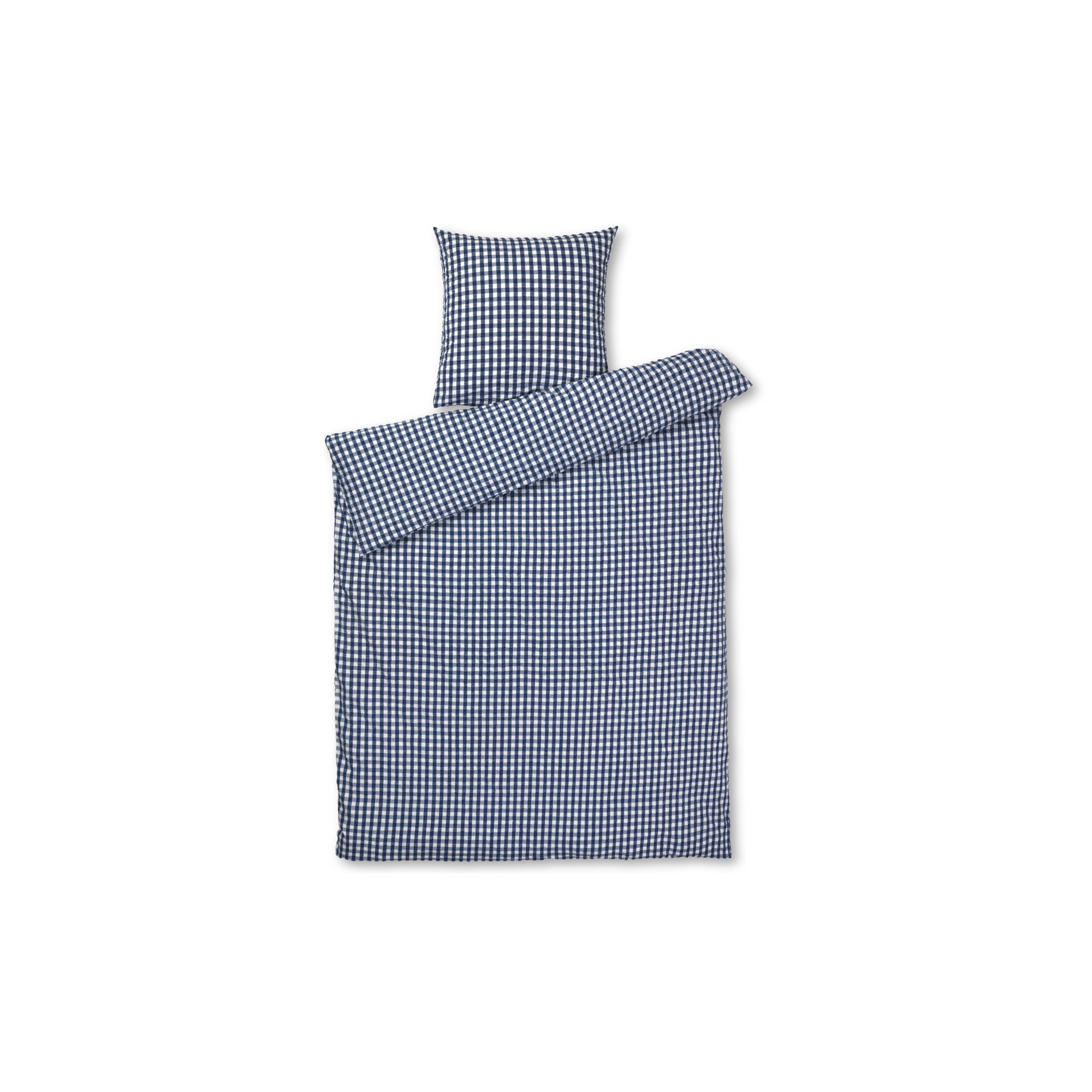 Baek And Bolge Organic Cotton Duvet Cover Set, Blue/White, Twin Duvet Cover + 1 Standard Pillowcase