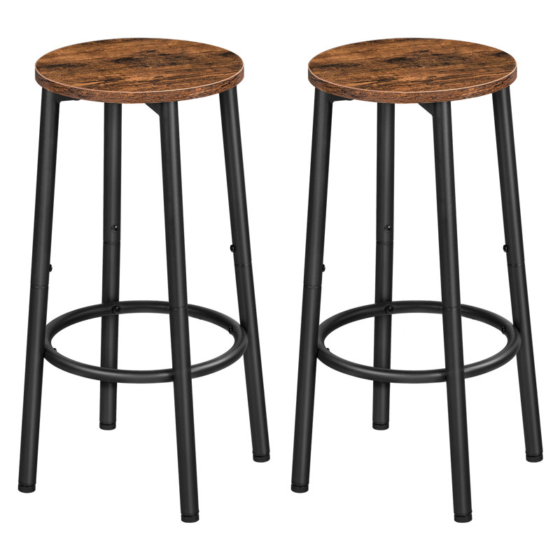 Chappelle Counter Stool with Metal Frame, Vintage Brown