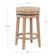 Granville Swivel Solid Wood Woven Seat Bar & Counter Stool