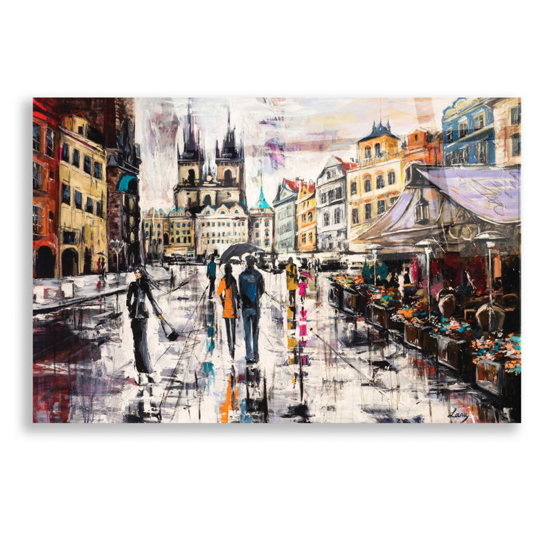 «Prague Staromestka», art mural en verre acrylique, L 16 po x H 12 po