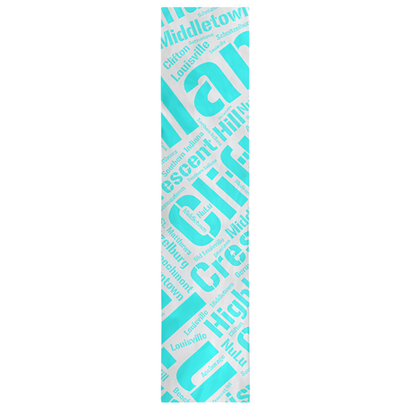 Chemin de table blendtable en coton, 72 po x 16 po, Cyan, Louisville