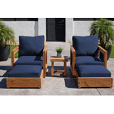 Chatsworth Outdoor 5 - Piece Teak Conversation Set