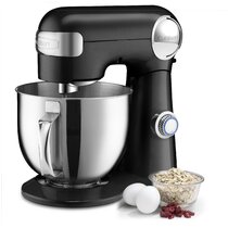 VIVOHOME 7.5 qt. 6-Speed Champagne Tilt-Head Electric Stand Mixer wiith Accessories and ETL Listed, Beige