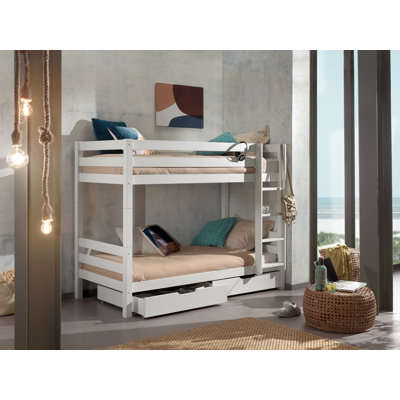 Pino Kids European Single (90 X 200cm) Bunk Bed with Drawers