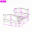 Base de lit plateforme Farmhouse avec tête et pied de lit arqués, poteaux de broche décoratifs-187304091-187304093