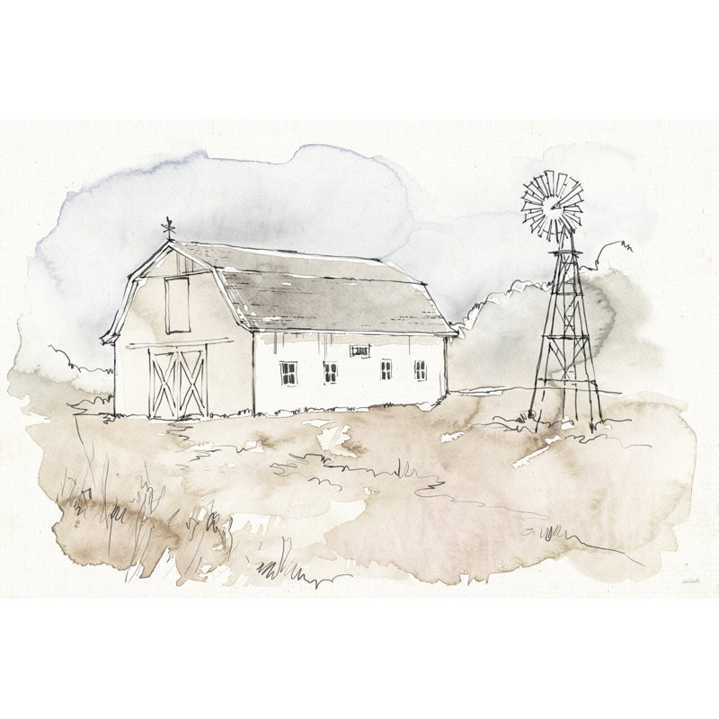 Fresh Farmhouse VIII by Anne Tavoletti - Wrapped Canvas Painting, 30cm H x 46cm W