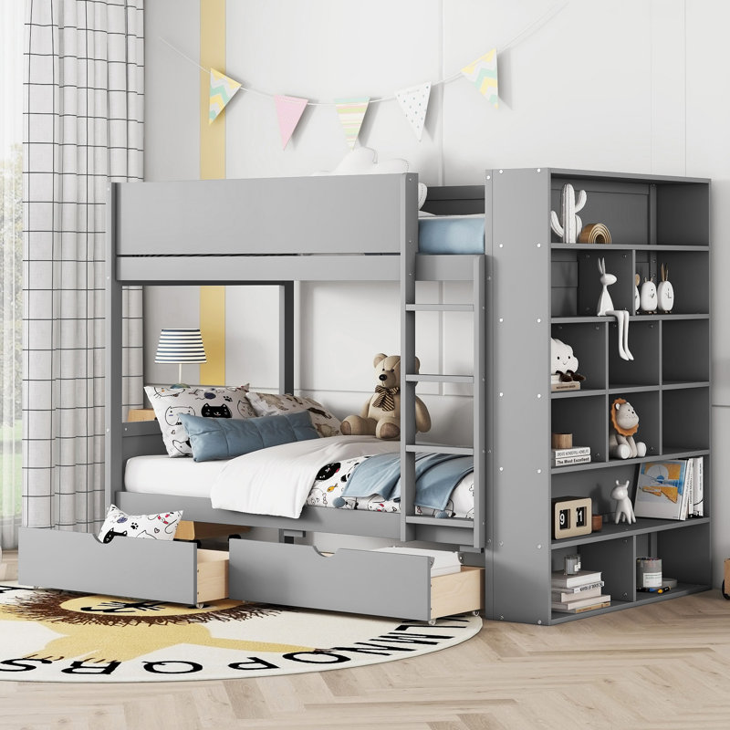 Janalle Platform Bed, Gray, Twin