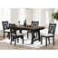 Chaises de salle à manger transitionnelles 2 pièces, coussin de siège rembourré gris anthracite blé, meubles en bois avec pieds carrés, chaises 2 pièces, structure,