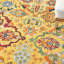 Tapis jaune à motif floral Weirton-696056011