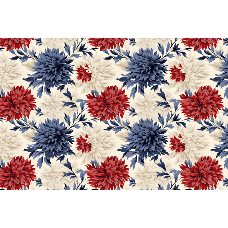 Rideaux à motif floral - 6119, L 20 po x L 61 po