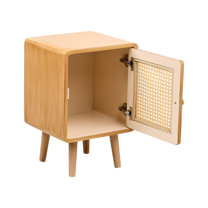 Bedside Table LEFROY Wood, Brown