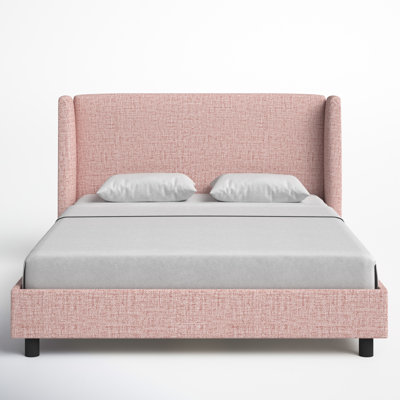 Tilly Linen Upholstered Wingback Bed