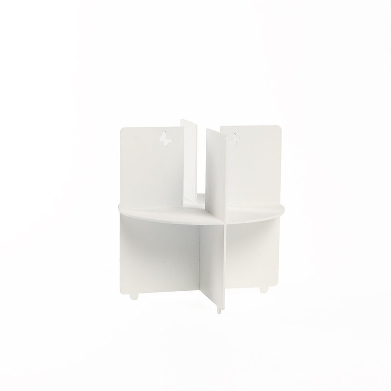 Metal Tabletop Candlestick, White
