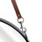 Decorative Metal Round Wall Mirror for Bathroom Decor - Modern Large Hanging Framed Mirror for Vanity Table and Tabletop Accent - 28", Black & Brown
