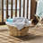 Round Wicker Laundry Basket with Handles in Handwoven Water Hyacinth and Metal Frame-757855468
