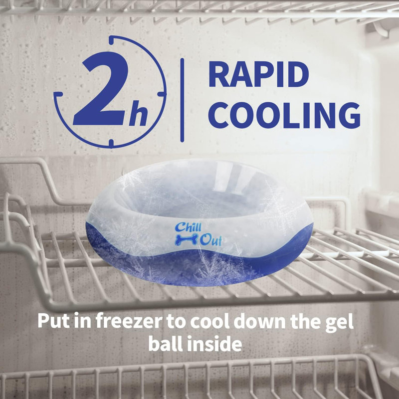 Pet Dog Cooler Bowl Frosty Bowl Keeps Water Cool And Fresh 350ML/500ML/1500ML