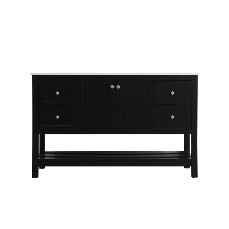 Meuble-lavabo simple 54 po, Noir, noir, noir, noir