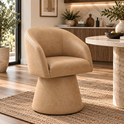 Fauteuil demi-tonneau pivotant en chenille de 24,4 po Kyo 