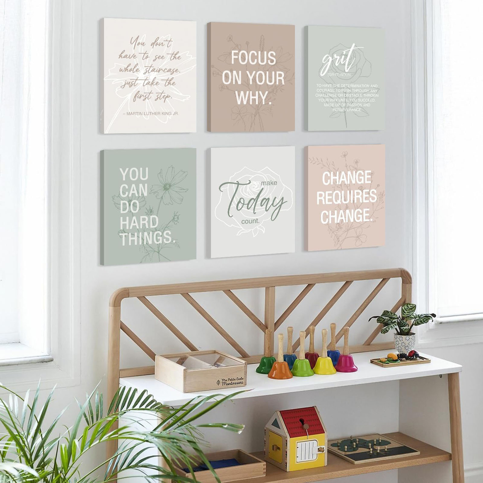 Fleur De Lis Living Motivational Quotes Frame Canvas Wall Art ...
