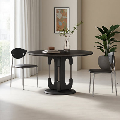 French Retro Light Luxury Round Dining Table