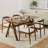 59” Solid Wood Rustic Farmhouse Dining Table For 4–6 Seaters-125028925