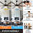 72" Large Ceiling Fan With Light, Dual Finish 8 Blades, Remote Dimmable Timer
