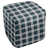 Black/Teal/White Polyester Blend