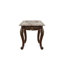 Table de bout Gloria avec plateau en marbre véritable et bois de haute qualité, parfaite pour un décor élégant et durable.