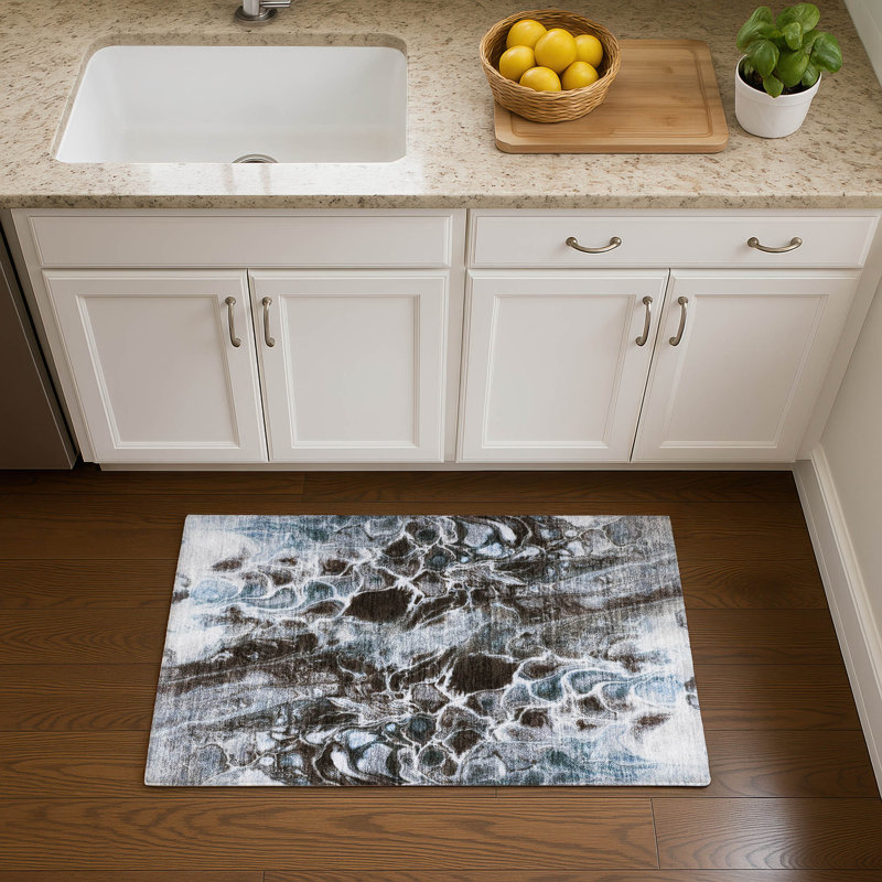 Premium Machine Washable Ralston AMF1936 Abstract Rug, Rectangle 1'8" x 2'6"