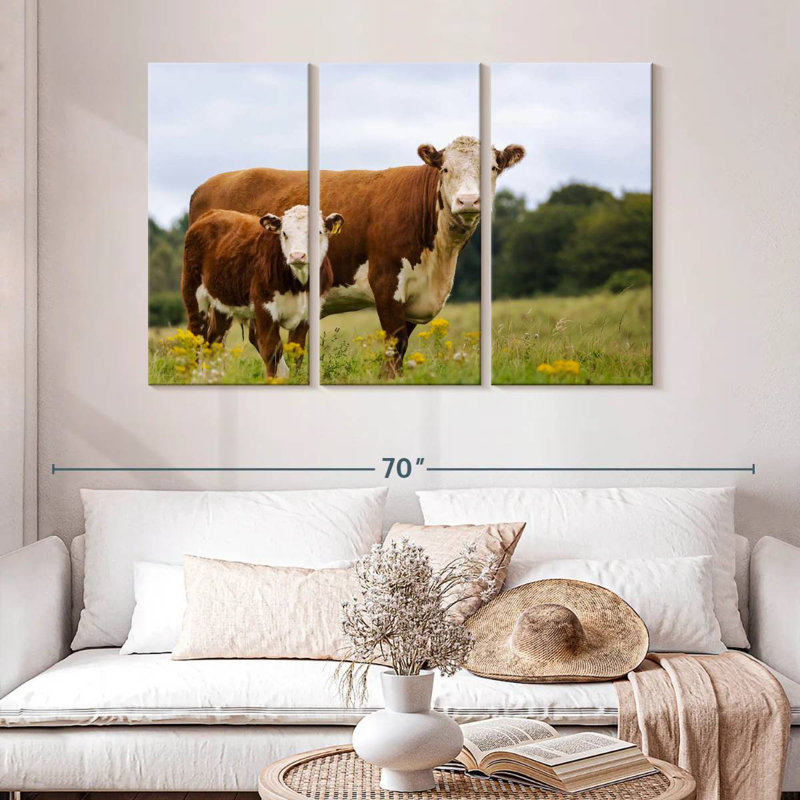 Brampt Calf And Cow, 32" H x 50" W