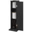 Armoire de rangement mince pour salle de bain avec distributeur de papier hygiénique et tablettes, organisateur de coin étroit autoportant, noir