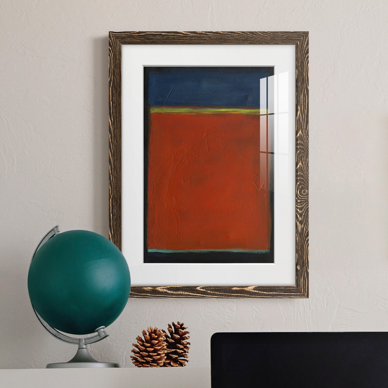 Contemplation I - Peinture encadrée, H 43,5 po x l 31,5 po x P 1 po, Cadre noyer
